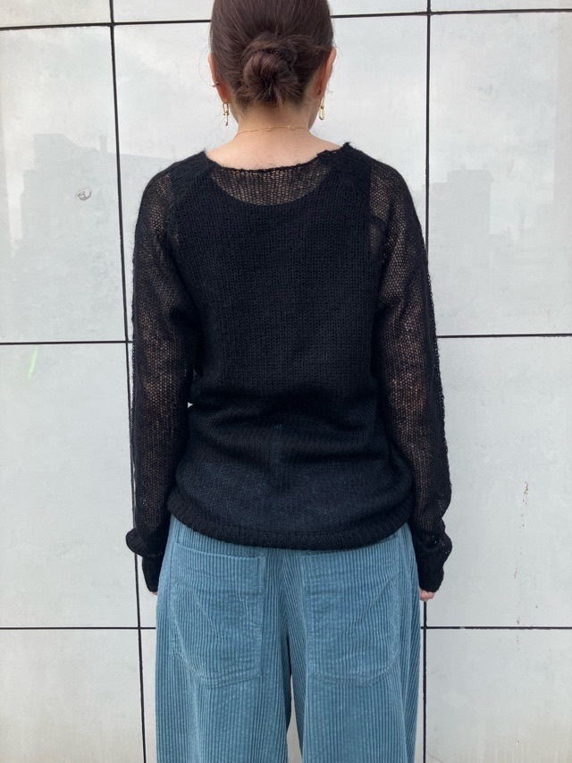 MAISON MAVERICK PRESENTS スパンコールロゴモヘアニット ROSE / BLACK /GREY MM5144 メゾン マヴェリック プレゼンツ