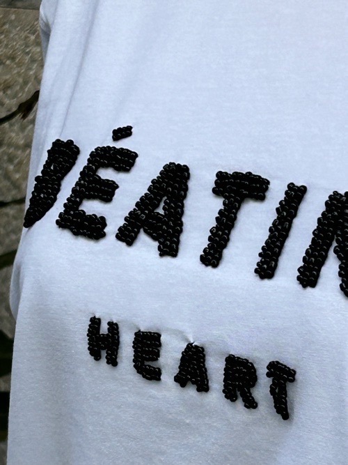 BEATINGHEART   ビーズ　ロゴロングTシャツ　WHITE/BLACK/BEIGE　BT005K1　ビーティングハート