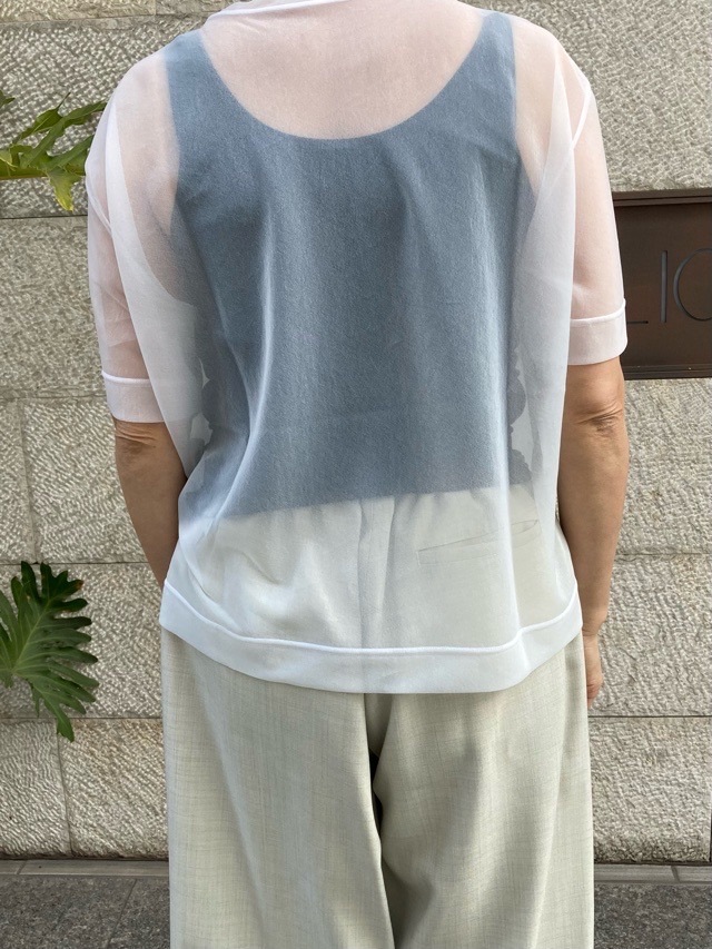 near.nippn ニア―ニッポン 338-25 シア―Tシャツ ホワイト/モス