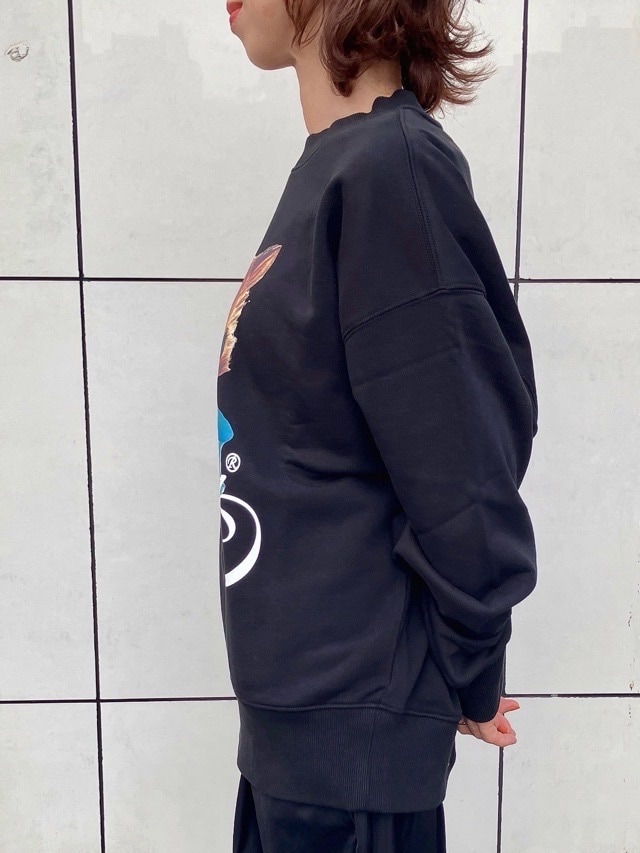 MSGM ネコプリントスウェットプルオーバー 3941MDM113SE BLACK (99) エムエスジーエム