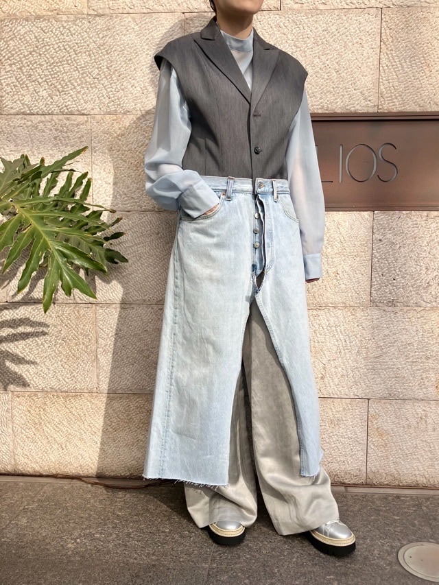 EZUMi エズミ 2026SS LEVI'S リメイクデニム ロングジレ YESS26JK06 GRAY