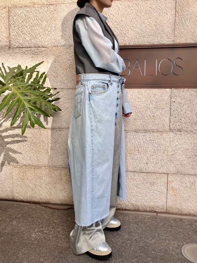 EZUMi エズミ 2026SS LEVI'S リメイクデニム ロングジレ YESS26JK06 GRAY