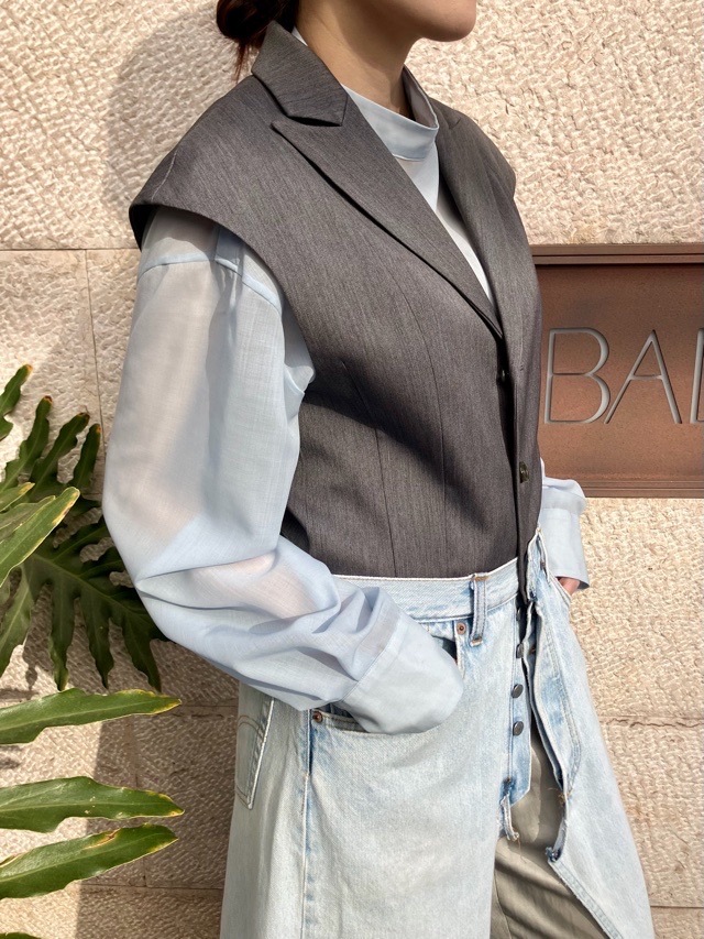 EZUMi エズミ 2026SS LEVI'S リメイクデニム ロングジレ YESS26JK06 GRAY