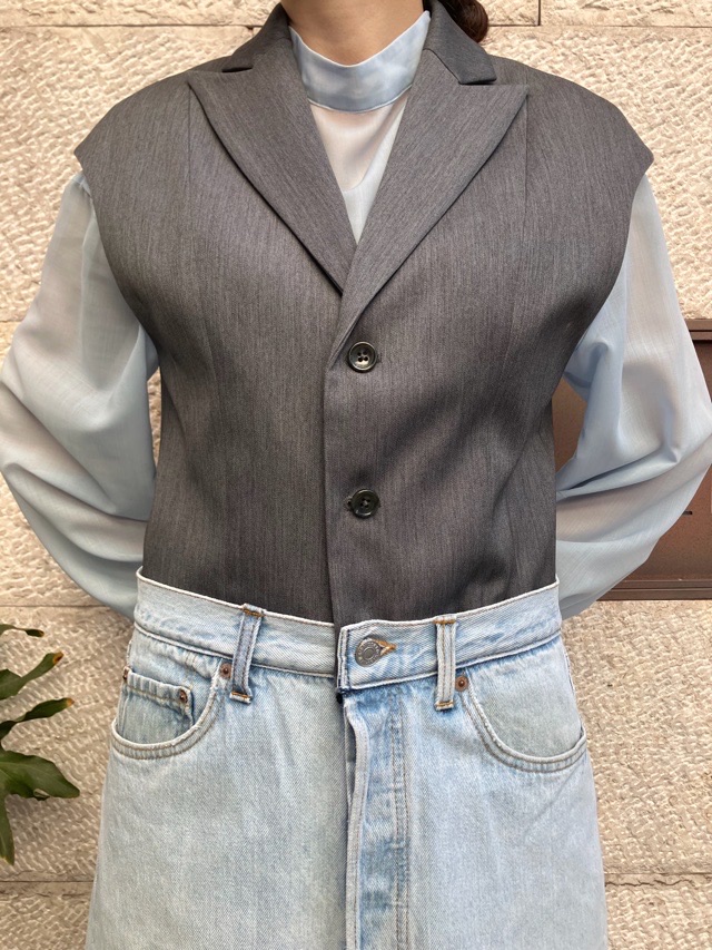 EZUMi エズミ 2026SS LEVI'S リメイクデニム ロングジレ YESS26JK06 GRAY
