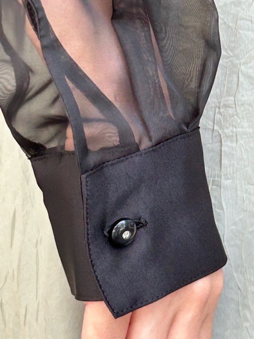 MAISON MAVERICK PRESENTS シースルー 裾 レース切替 シャツ MM5023 WHITE/GRAY/BLACK メゾン マヴェリック プレゼンツ