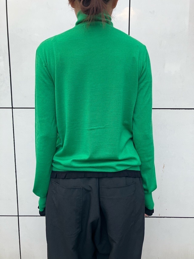 AKANE UTSUNOMIYA アカネ ウツノミヤ タ-トルカッティングニット WAO-FS22-2014 CHARCOAL /GREEN