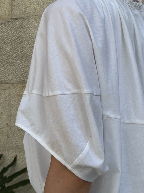 BEATING HEART ボリューム 半袖 切替 Tシャツ BT212K1 BK/KH/WT  ビーティングハート