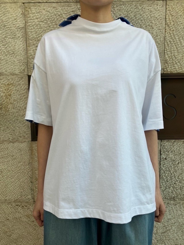 MSGM  シャツ ドッキング Tシャツ   3841MDM125   WHITE（01）   エムエスジーエム