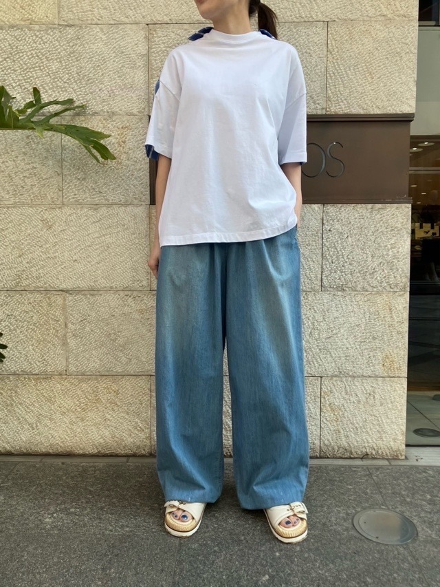 MSGM  シャツ ドッキング Tシャツ   3841MDM125   WHITE（01）   エムエスジーエム