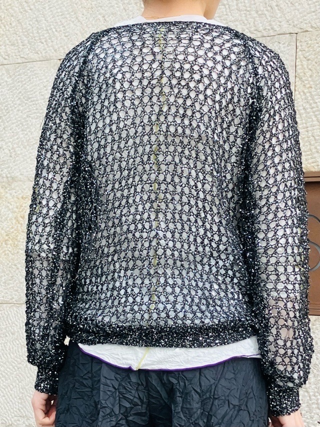 MAISON MAVERICK PRESENTS　メシュスパンコールラメニット  MM5095 メゾン マヴェリック プレゼンツSLVER/BLACK/GOLD