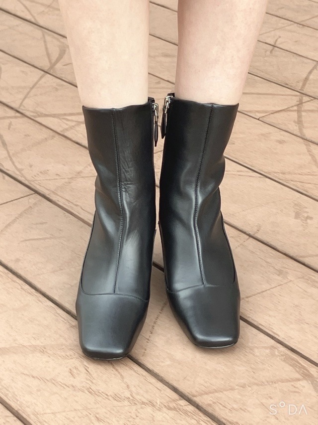 ALM. ARROW LETHER BOOTS ショート ブーツ AL085 BLACK / YELLOW BEIGE アルム