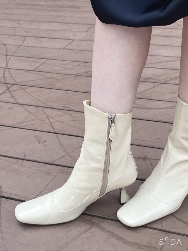 ALM. ARROW LETHER BOOTS ショート ブーツ AL085 BLACK / YELLOW BEIGE アルム