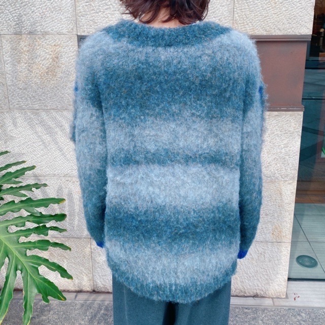 AULA AILA  グラデーションニット BLUE/GRAY/ORANGE　1243-09040 アウラ アイラ