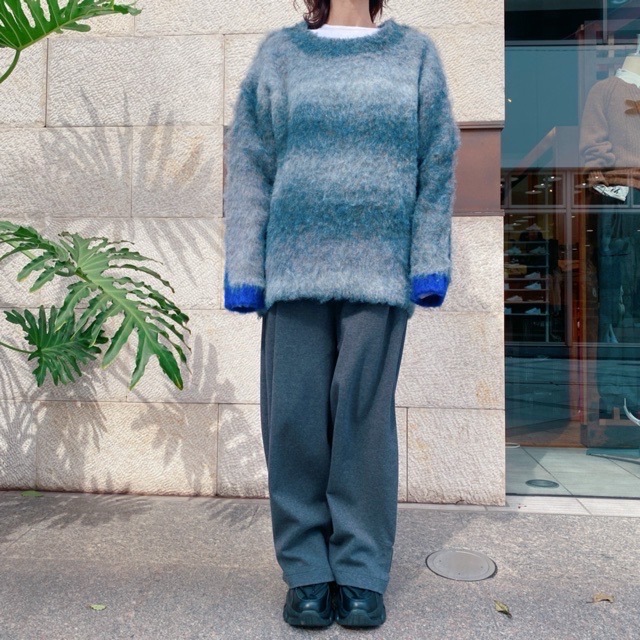 AULA AILA  グラデーションニット BLUE/GRAY/ORANGE　1243-09040 アウラ アイラ