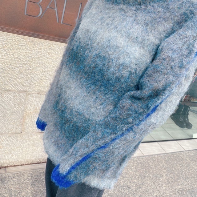 AULA AILA  グラデーションニット BLUE/GRAY/ORANGE　1243-09040 アウラ アイラ