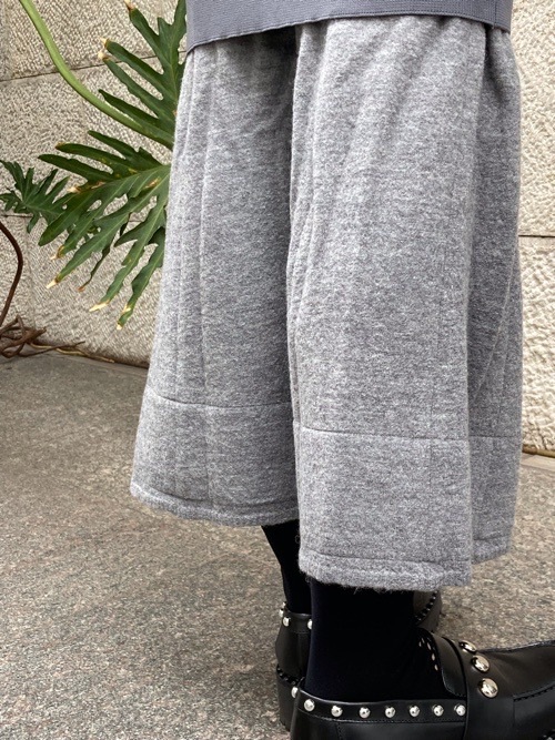 HARIKAE ハリカエ ロングリブスカート BLACK/GRAY H0387