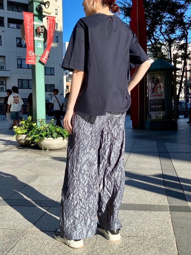 near nippon フレアーTシャツ　ホワイト NEAR.NIPPON フレア Tシャツ トップス 445-25 PINK / WHITE