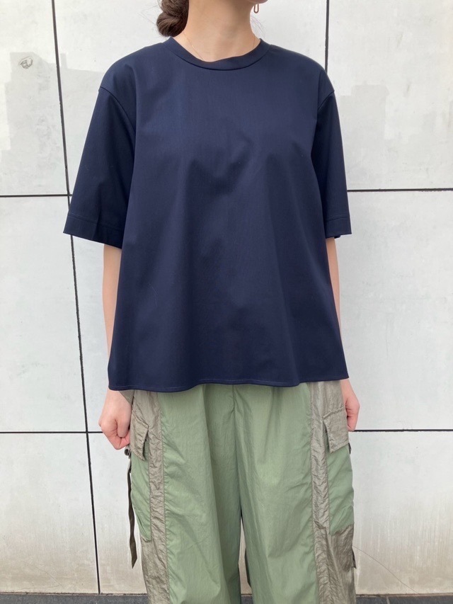 near nippon フレアーTシャツ　ホワイト NEAR.NIPPON フレア Tシャツ トップス 445-25 PINK / WHITE