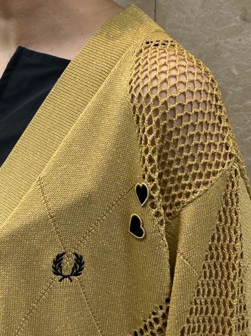 FREDPERRY　フレッドペリー　アーガイル ニット カーディガン　GOLD　SK7113