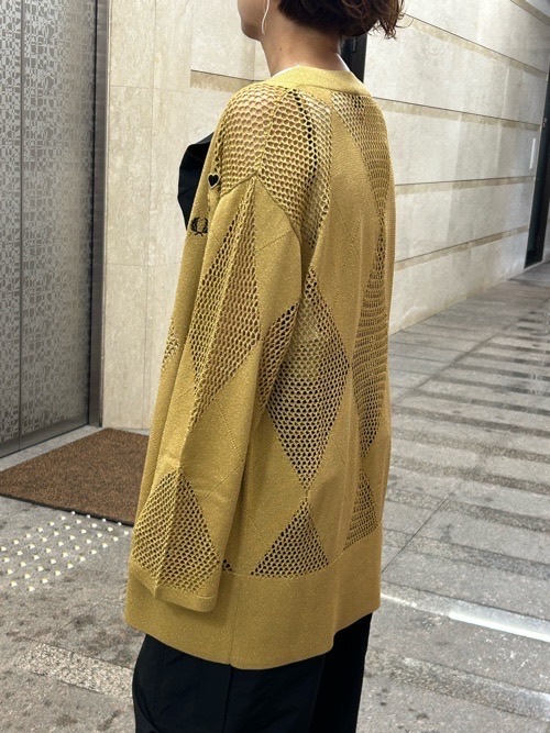 FREDPERRY　フレッドペリー　アーガイル ニット カーディガン　GOLD　SK7113