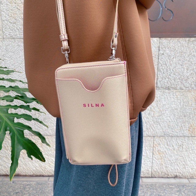 SILNA　SMALL BAG　携帯ケース　SZ1502-2　ORANGE/GOLD　シルナ