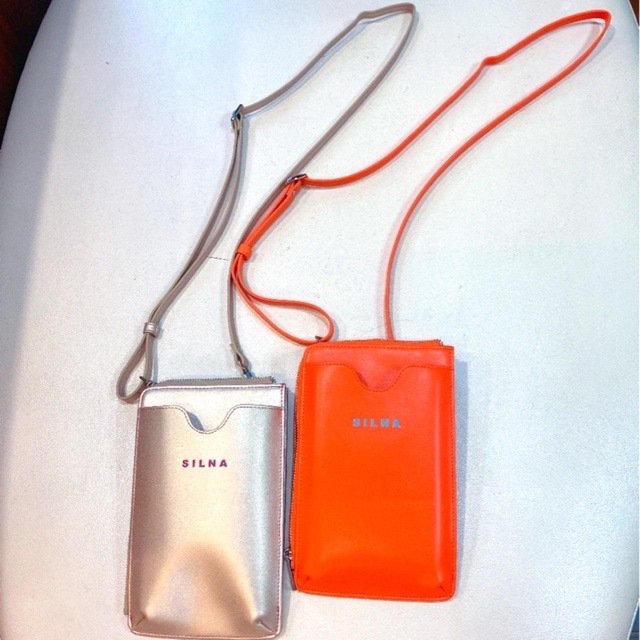 SILNA　SMALL BAG　携帯ケース　SZ1502-2　ORANGE/GOLD　シルナ