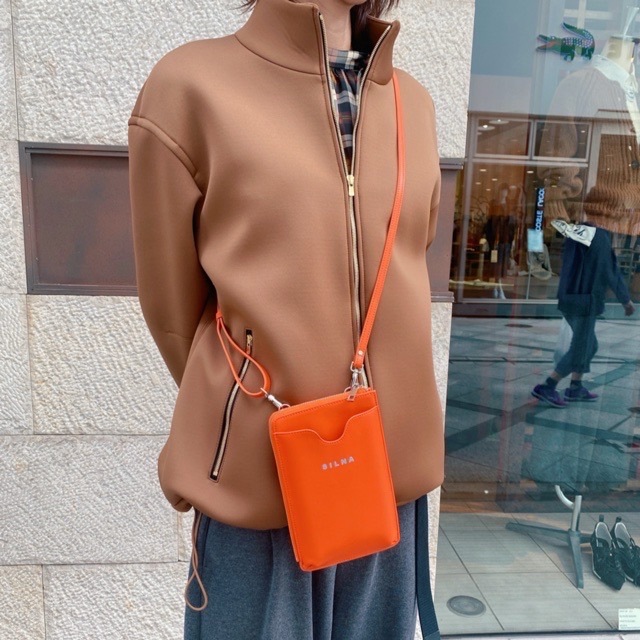 SILNA　SMALL BAG　携帯ケース　SZ1502-2　ORANGE/GOLD　シルナ