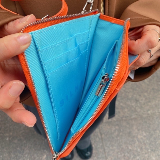 SILNA　SMALL BAG　携帯ケース　SZ1502-2　ORANGE/GOLD　シルナ