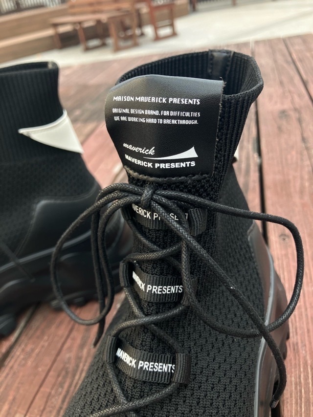 MAISON MAVERICK PRESENTS チャンキーソールスニーカー MAISON MAVERICK PRESENTS チャンキーソール ニット 編み上げ