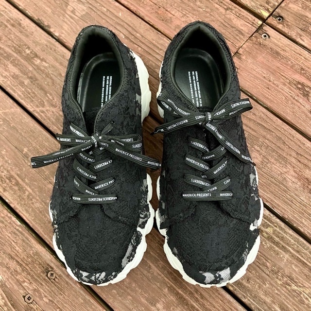 MAISON MAVERICK PRESENTS バンピー ソール レース スニーカー MS2497 BLACK メゾン マーヴェリック プレゼンツ