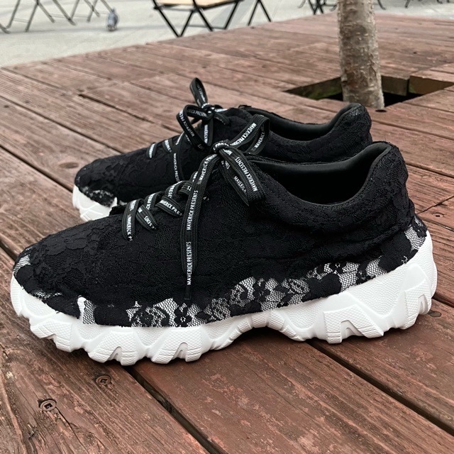 MAISON MAVERICK PRESENTS バンピー ソール レース スニーカー MS2497 BLACK メゾン マーヴェリック プレゼンツ