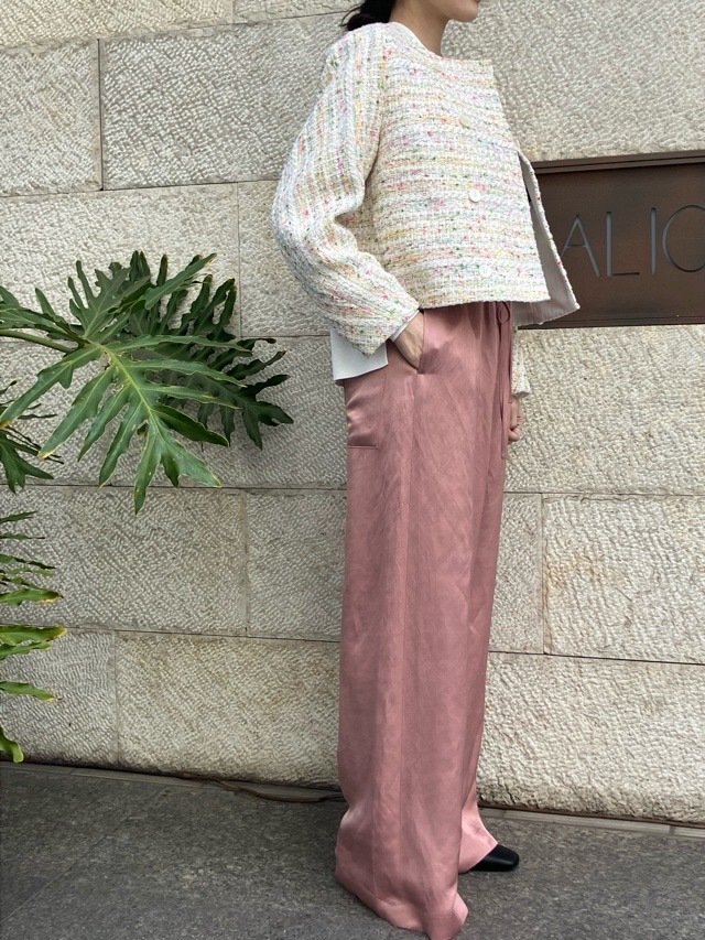 BEATINGHEART　ツィ－ド ダブル 襟なし ショ－トジャケット  BJ0022M1   OFF WHITE (M2)    ビーティングハート