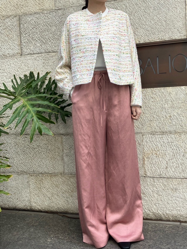 BEATINGHEART　ツィ－ド ダブル 襟なし ショ－トジャケット  BJ0022M1   OFF WHITE (M2)    ビーティングハート