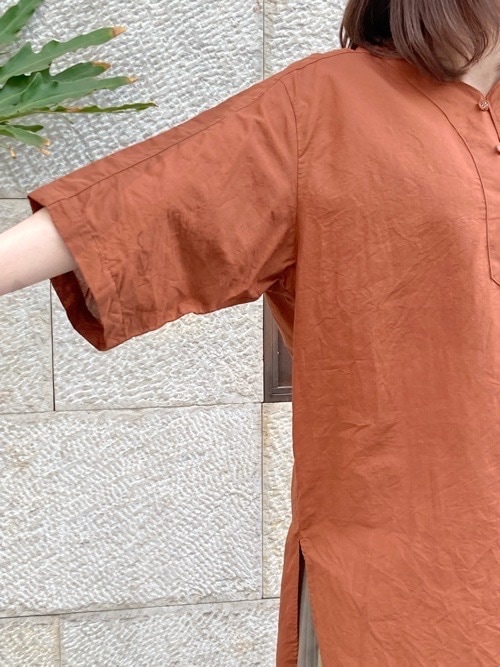 WhiteMountaineering SKIPPER COLLAR SHIRT スキッパー カラーシャツ BROWN/NAVY/IVORY WM2371113 ホワイトマウンテニアリング