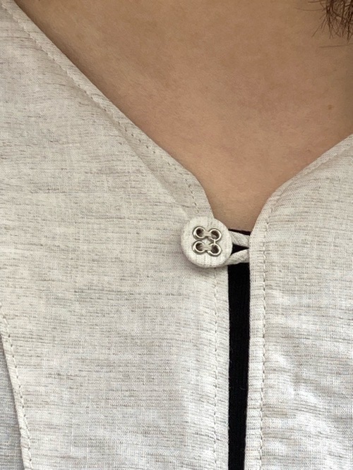 WhiteMountaineering SKIPPER COLLAR SHIRT スキッパー カラーシャツ BROWN/NAVY/IVORY WM2371113 ホワイトマウンテニアリング