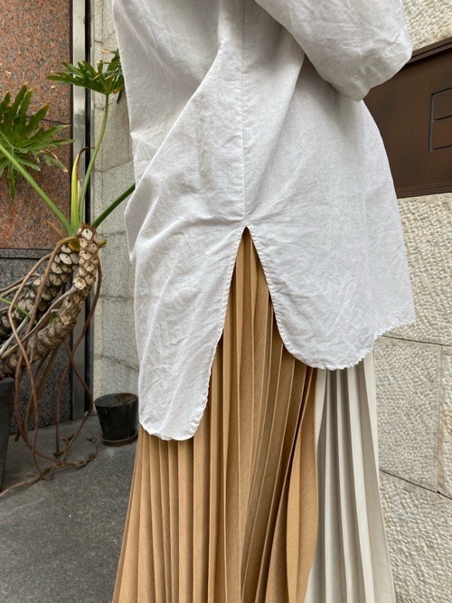 WhiteMountaineering SKIPPER COLLAR SHIRT スキッパー カラーシャツ BROWN/NAVY/IVORY WM2371113 ホワイトマウンテニアリング