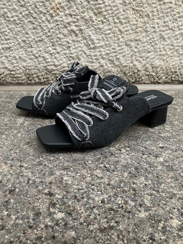 MAISON MAVERICK PRESENTS レースアップ ミュール MS2506 BLACK メゾン マヴェリック プレゼンツ