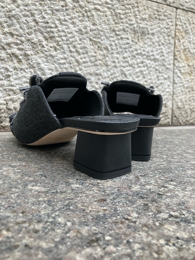 MAISON MAVERICK PRESENTS レースアップ ミュール MS2506 BLACK メゾン マヴェリック プレゼンツ