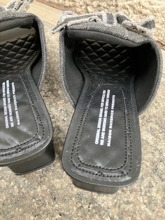 MAISON MAVERICK PRESENTS レースアップ ミュール MS2506 BLACK メゾン マヴェリック プレゼンツ