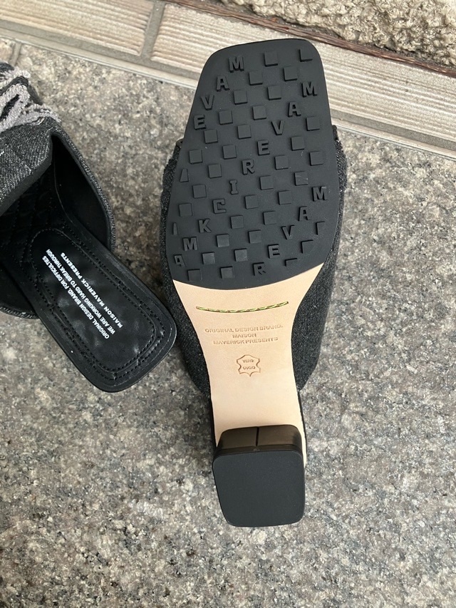 MAISON MAVERICK PRESENTS レースアップ ミュール MS2506 BLACK メゾン マヴェリック プレゼンツ