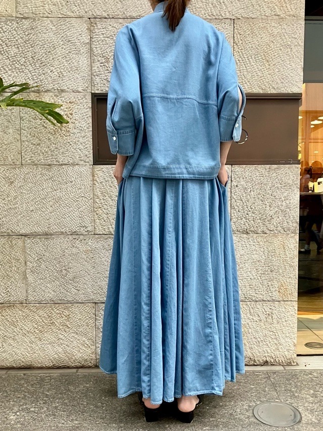 BEATINGHEART　デニム ショート丈 軽量 シャツ ブラウス 　BB238L1  BLUE (B3)   ビーティングハート