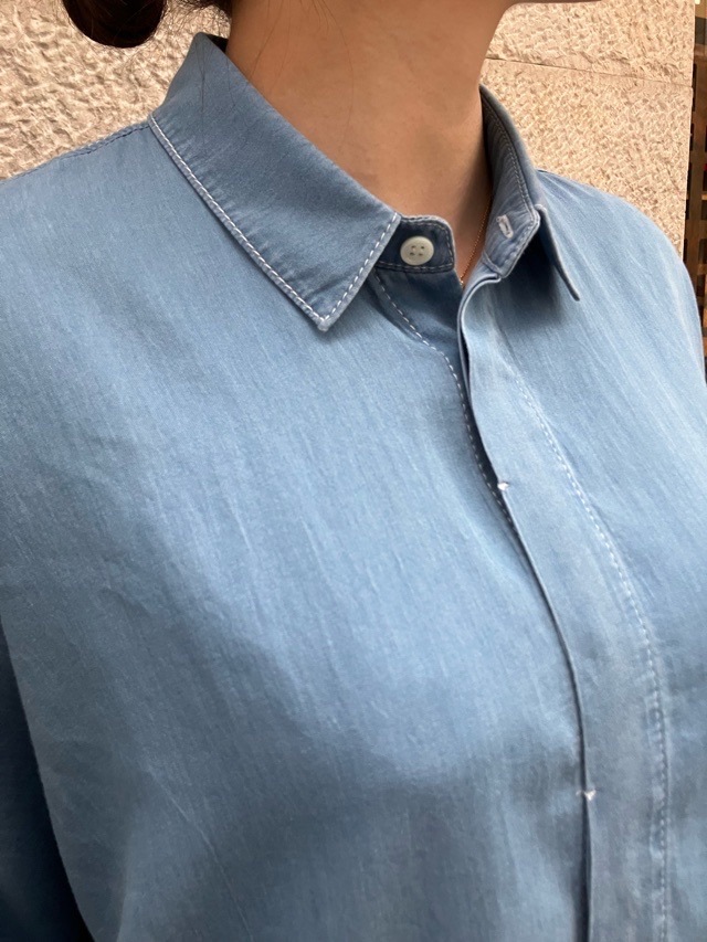 BEATINGHEART　デニム ショート丈 軽量 シャツ ブラウス 　BB238L1  BLUE (B3)   ビーティングハート