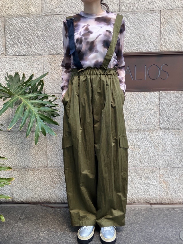 MARECHAL TERRE タフタ素材サロペット  　ZMT261PT756  C/GRAY(017) /KHAKI(047)　マルシャルテル