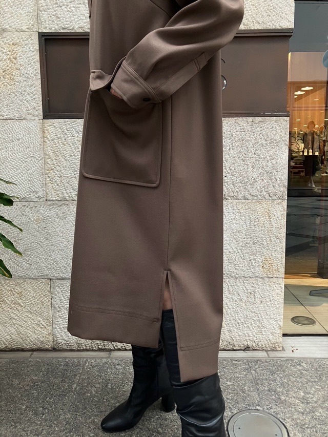 BEATING HEART ビーティングハート 　パッチポッケ付きウール　ワンピース　BROWN　BO00８K2