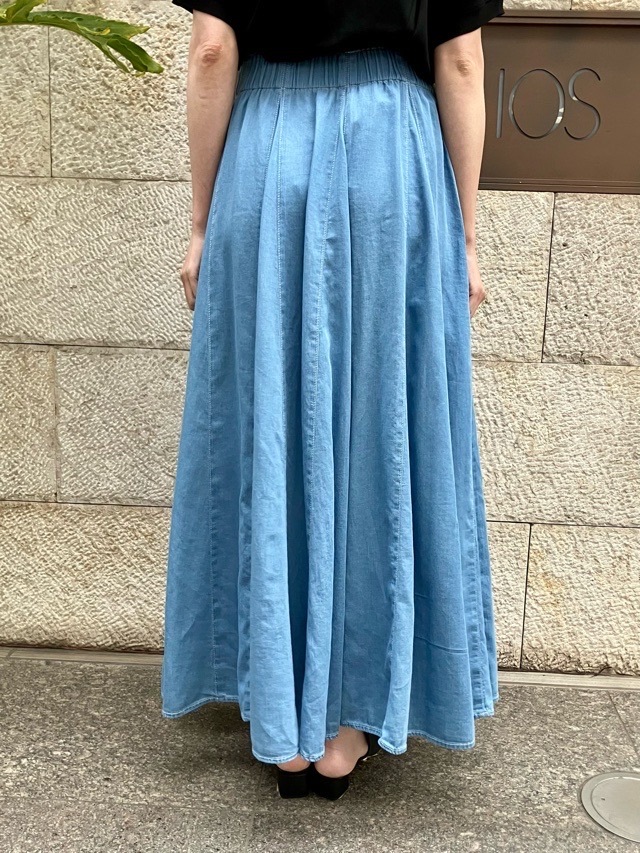 BEATINGHEART デニム 20枚はぎ フレア ロングスカート BS225L1 BLUE (B3) ビーティングハート