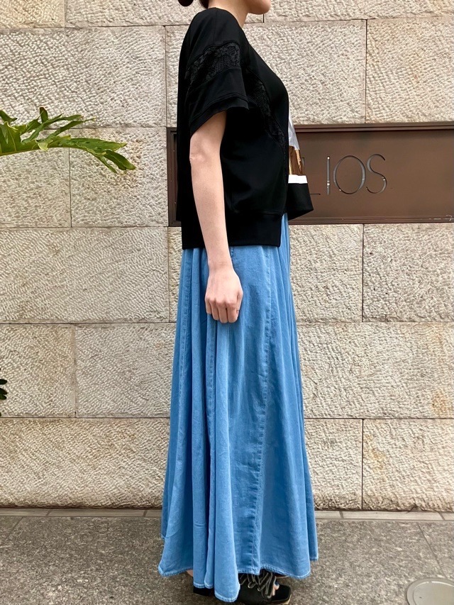 BEATINGHEART デニム 20枚はぎ フレア ロングスカート BS225L1 BLUE (B3) ビーティングハート