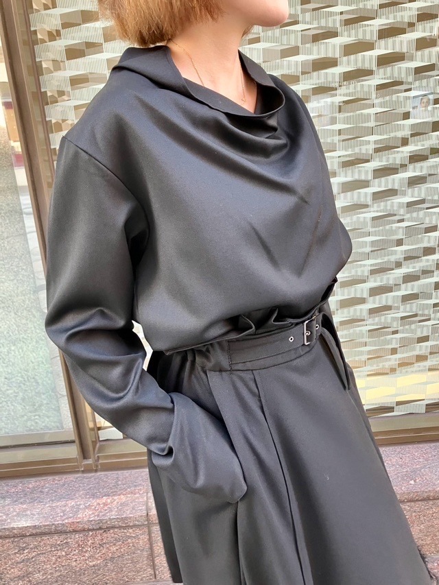 HARIKAE ハリカエ フリンジ付きスカート　BLACK/GRAY　H0426　