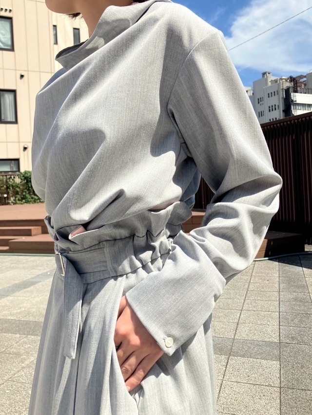 HARIKAE ハリカエ フリンジ付きスカート　BLACK/GRAY　H0426　