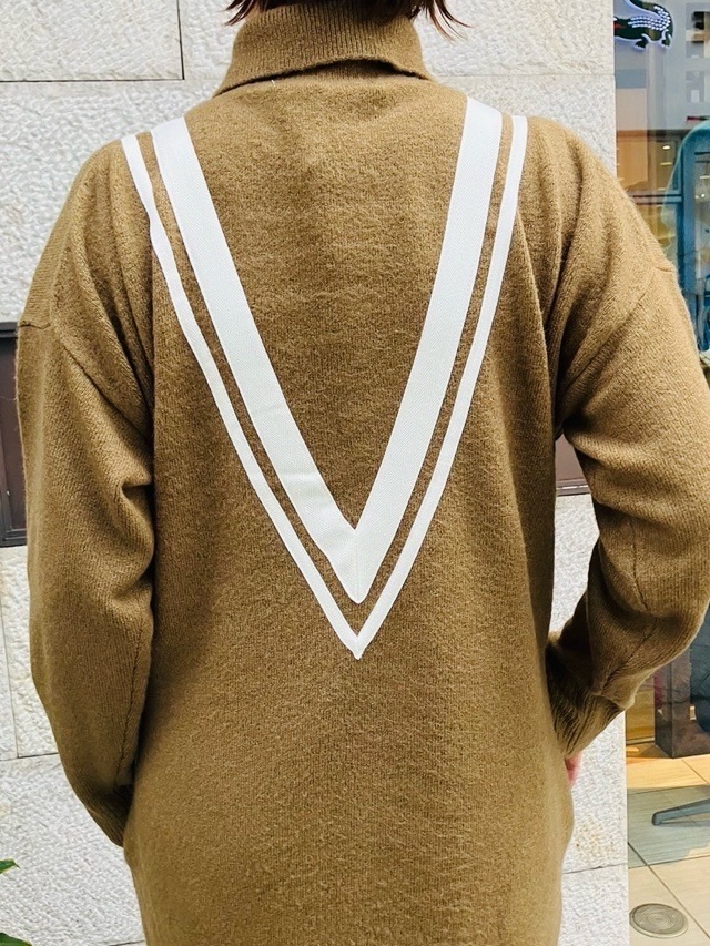 MAISON MAVERICK PRESENTS　 カレッジニットワンピース　MM5085　BEIGE/BLACK  メゾン マヴェリック プレゼンツ