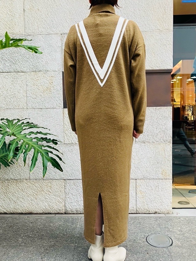 MAISON MAVERICK PRESENTS　 カレッジニットワンピース　MM5085　BEIGE/BLACK  メゾン マヴェリック プレゼンツ